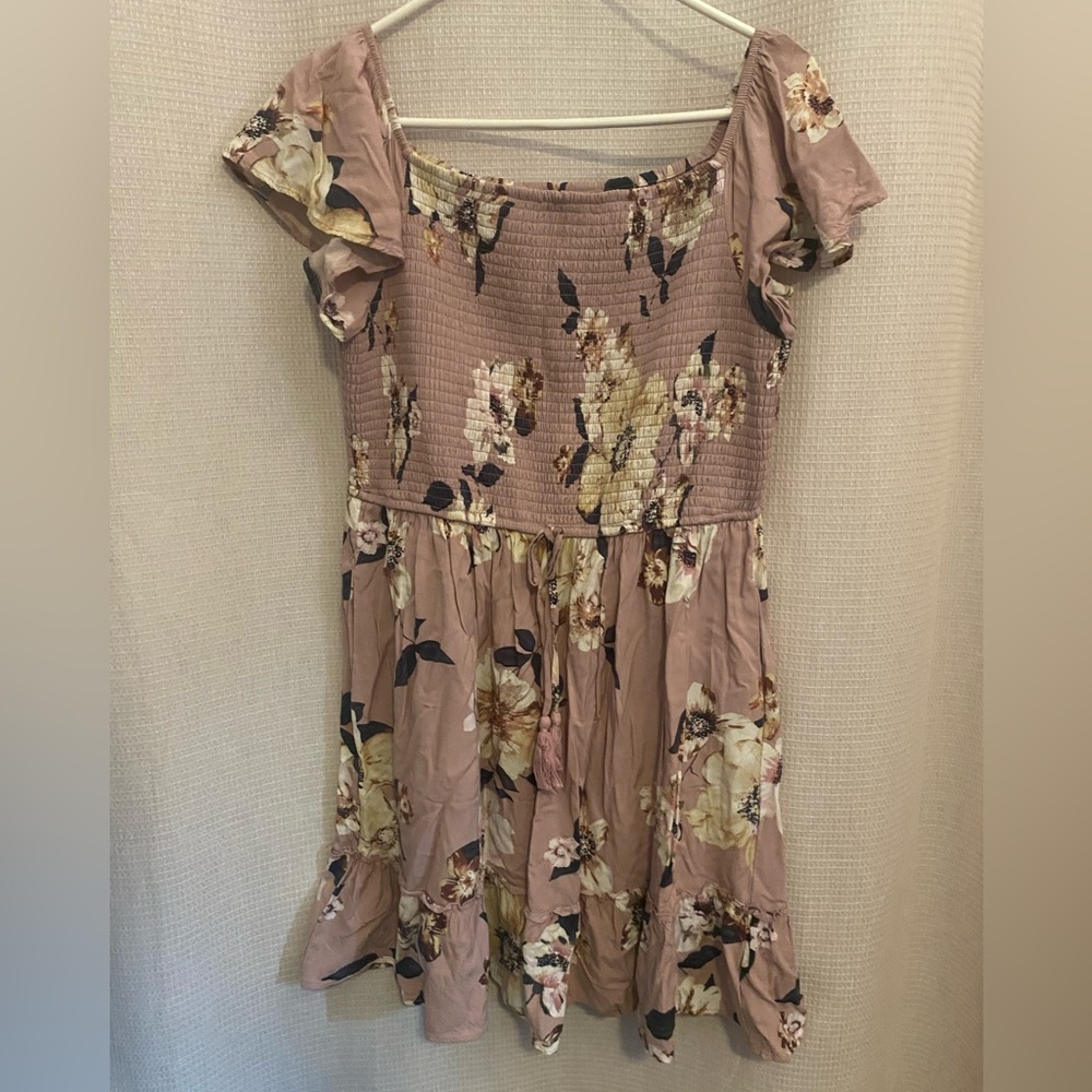 Purple floral dress
